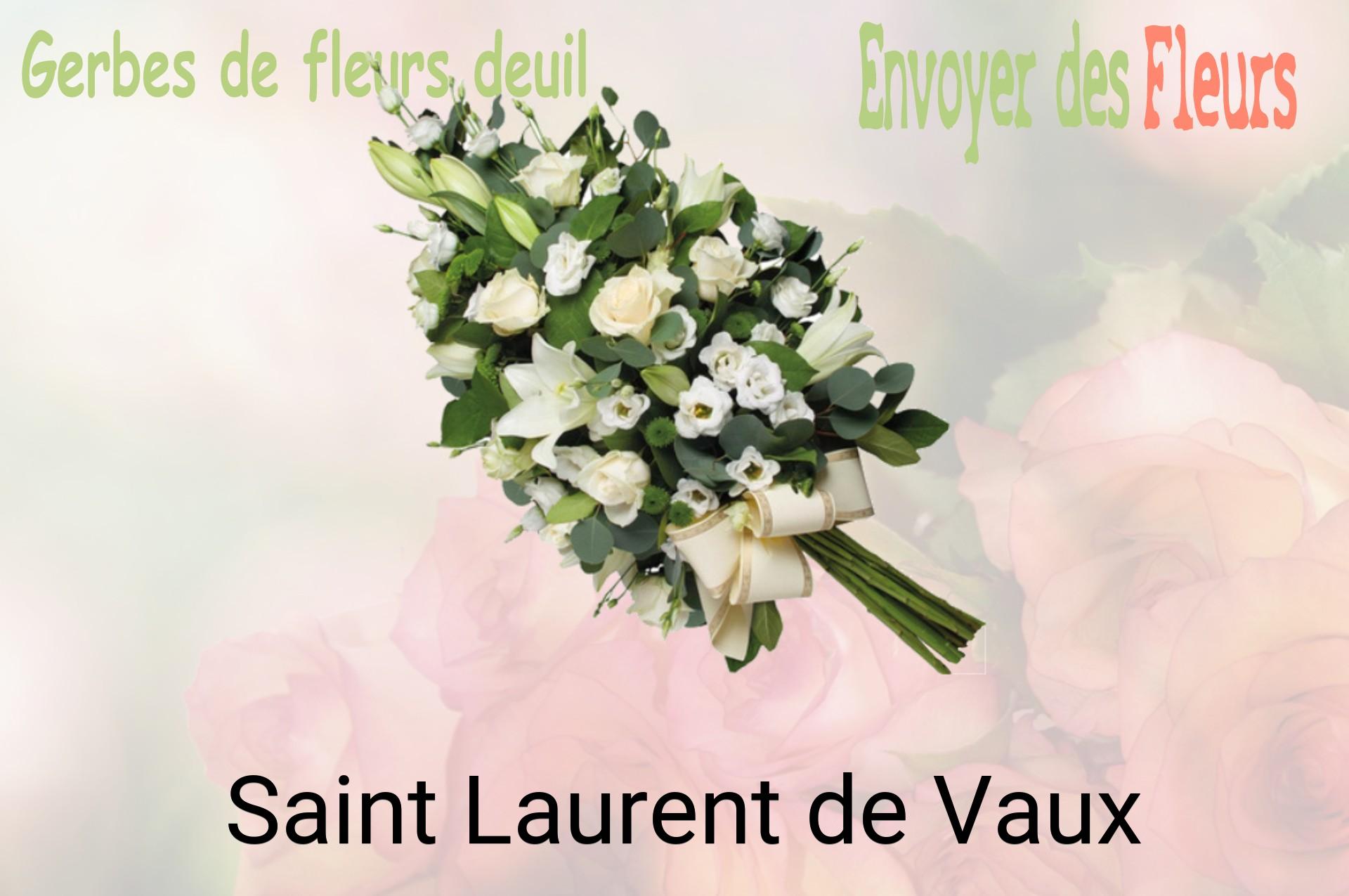Gerbe de fleurs de deuil livrée à Saint-Laurent-de-Vaux